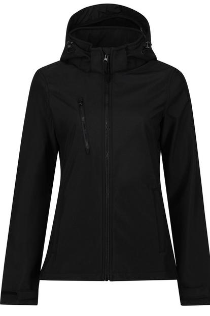Black Venturer 3 Layer Hooded Soft Shell Jacket