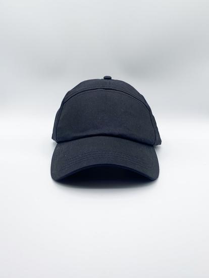 Black Soft Twill 6 Panel Cap