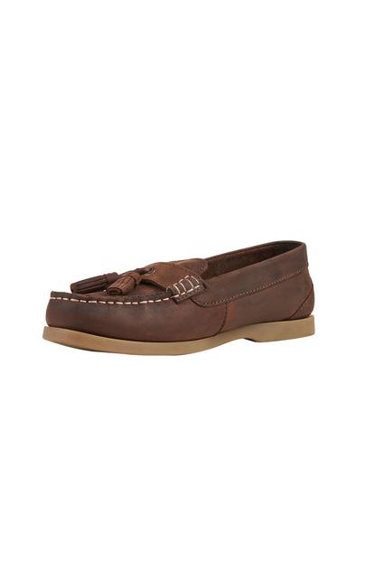 Brown Alita Leather Loafers
