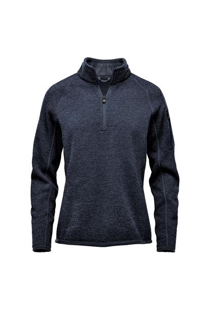 Black Avalante Heather Quarter Zip Fleece Top
