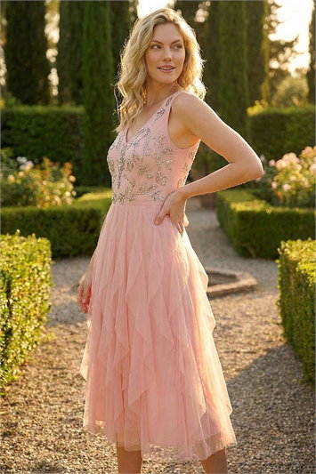 Premium Beaded Frill Dress 14866146