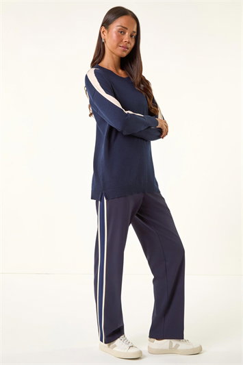 Petite Contrast Knitted Jumper 16238246