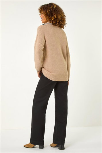 Blanket Stitch Collared Jumper 16145207