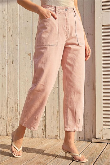 Petite Pocket Front Cropped Jeans 18111546