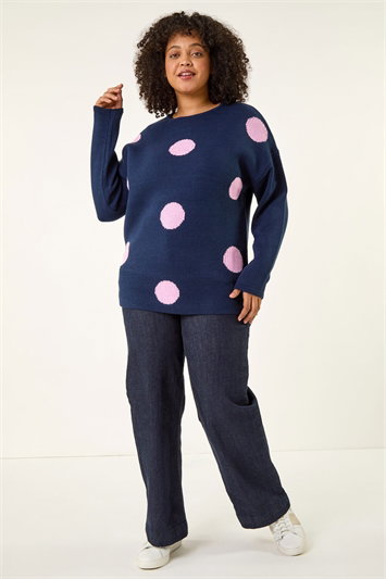 Curve Large Spot Knit Jumper 16238760