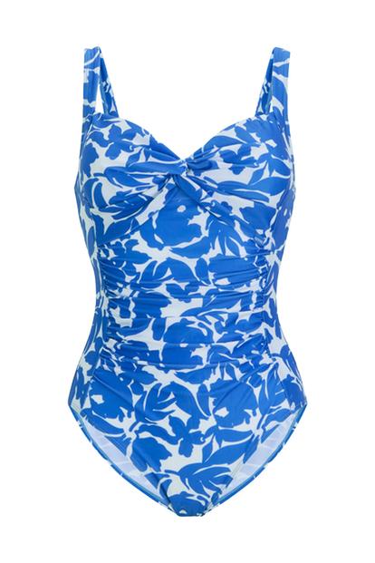 Blue Sakari Fleur Tummy Control Swimsuit