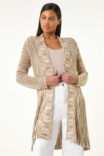 Cream Pointelle Longline Cardigan