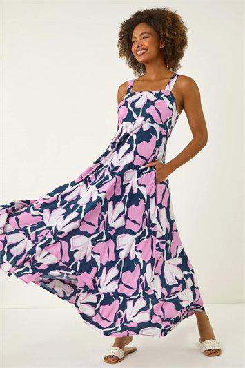 Floral Strappy Maxi Dress 14728960