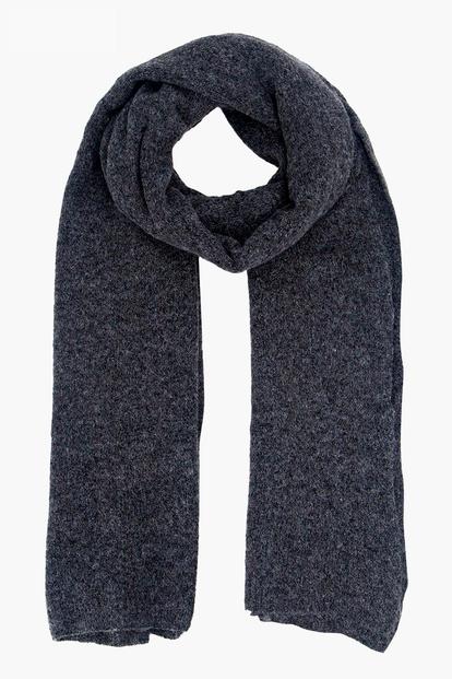 Red Plain Wool Blend Winter Scarf