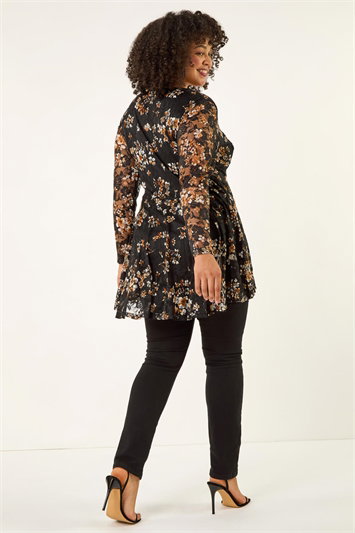 Curve Zip Front Lace Top 19458808