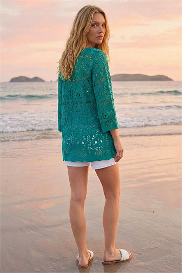 Cotton Crochet Tunic Top 16088631