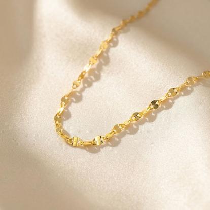 Metallic Dainty Glitter Shiny Sparkle Gold Plated Chain