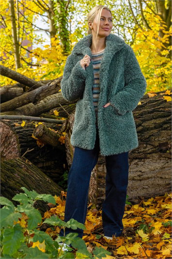 Curly Soft Borg Coat 12039736