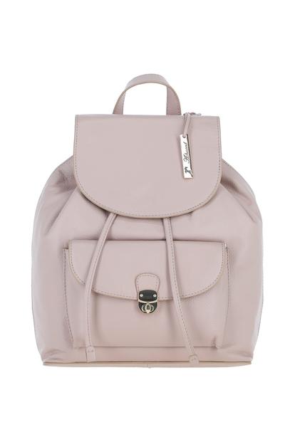 Black Exquisite Genuine Leather Compact Backpack