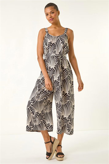 Abstract Strappy Jumpsuit 14750608