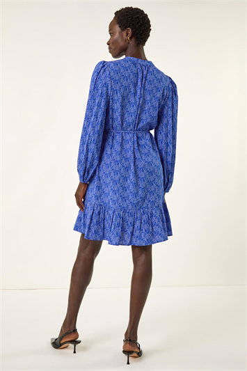 Dotted Tie Waist Dress 14755209