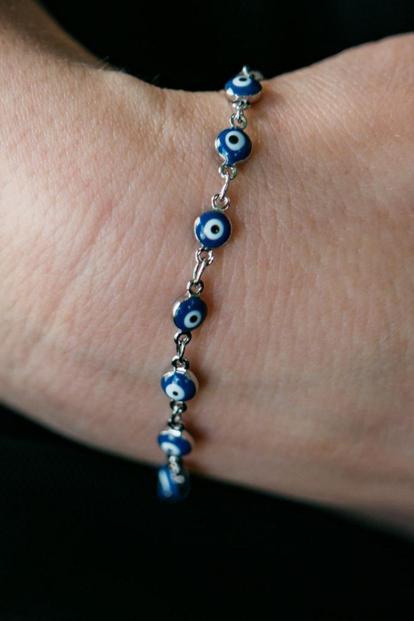 Metallic Turkish Evil Eye Beaded Bracelet