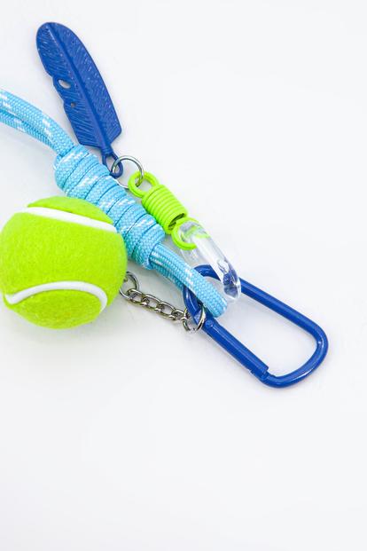 Pink Tennis Ball Clip On Bag Charm