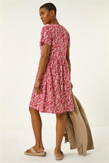 Abstract Print Jersey Stretch Dress 14741578