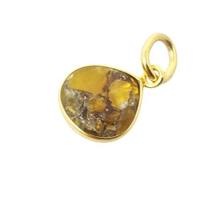 Orange Gold Plated Citrine Novembr Birthstone Heart Pendant