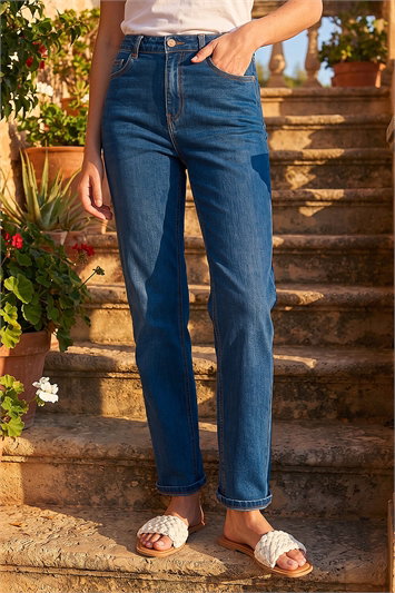 Purple Straight Leg Stretch Jean