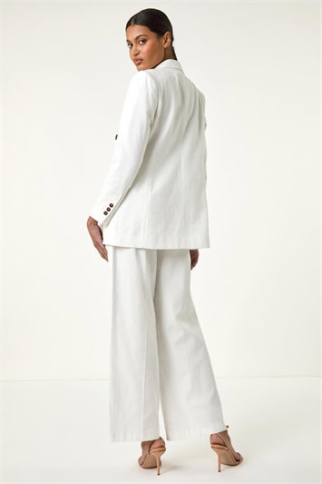 Cotton Double Breasted Collar Jacket 15026338