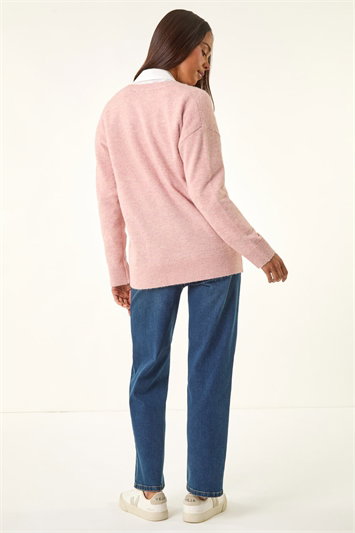 Petite V-Neck Knit Jumper 16222946