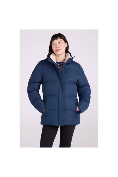 Blue Snow Borg Lined Padded Jacket
