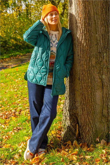 Quilted Hooded Coat 12039834