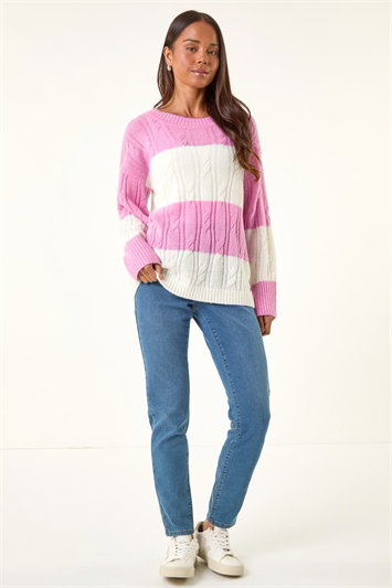 Petite Stripe Knitted Jumper 16238172