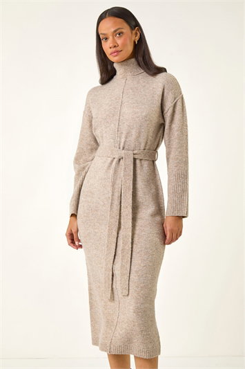 Dusk Belted Knit Midi Dress 14786059