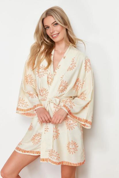 Multi Women's Viscose Woven Dressing Gown