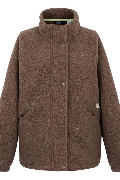 Cream Emilica Borg Full Zip Fleece Jacket