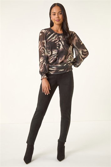 Petite Mesh Blouson Top 19453808