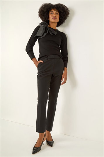 Black Tapered Leg Smart Trouser