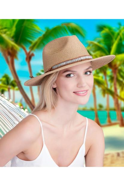 Cream Lexis - Woven Straw Wide Brim Sun Hat