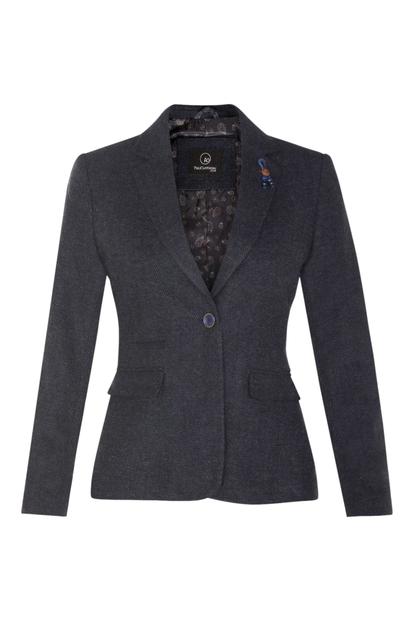 Multi Tweed 1920S Herringbone Navy Blazer