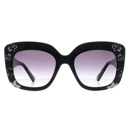 Black Cat Eye Solid Black Flowers Grey Gradient Tb1675 Hattie
