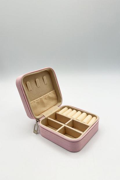 Pink Travel Jewellery Box In Pink