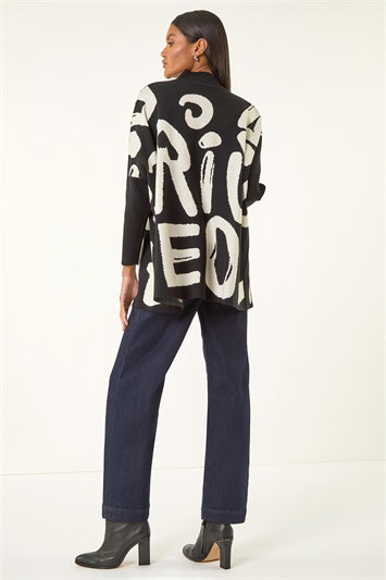 Abstract Slogan Knit Jumper 16225008