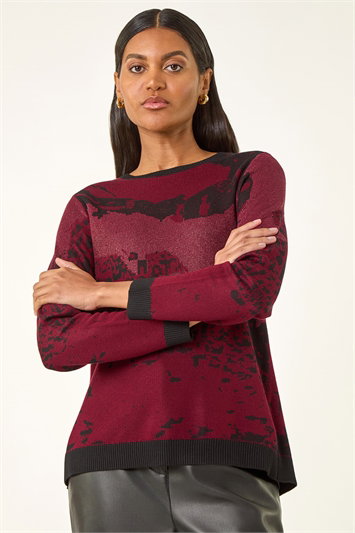 Sparkly Colour Block Knit Jumper 16240678