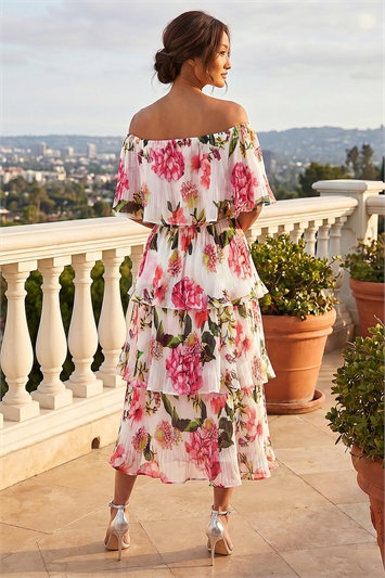 Bardot Floral Tiered Dress 14719838