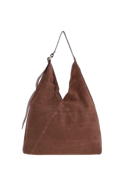 Brown 'Tocco Di Lusso' Leather Brown Suede Bag