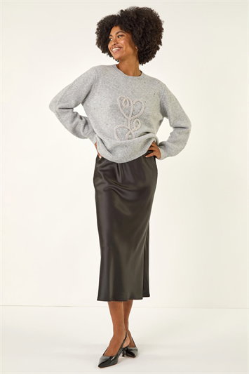 Embellished Heart Knit Jumper 16224744