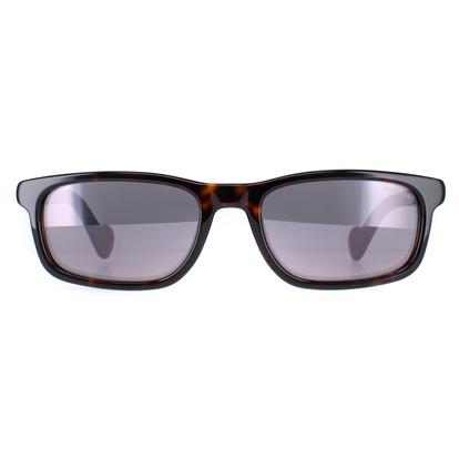Brown Rectangle Dark Havana Smoke Mirror Ml0116