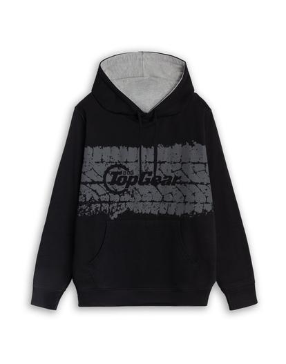 Grey Top Gear Tyre Print Charcoal Hoodie