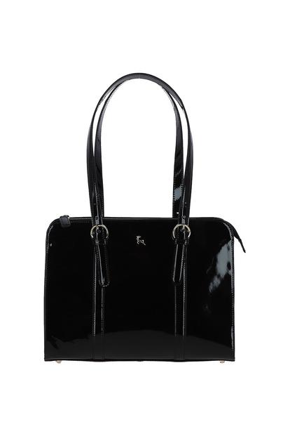 Pink 'Alonza' Zip Top Leather Handbag