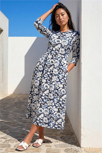 Petite Floral Midi Dress 14959060