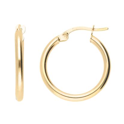Metallic Simple And Elegant Gold Plated Hoop Earrings