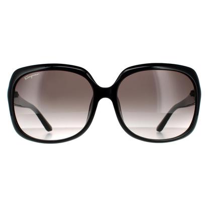 Black Rectangle Black Grey Gradient Sunglasses